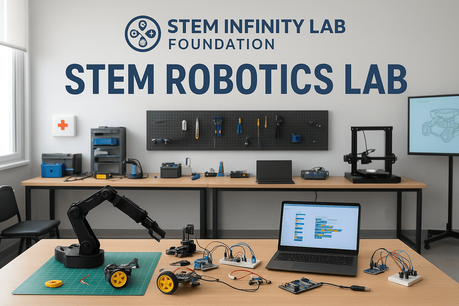 Fully Functional STEM  Robotics Lab Setup